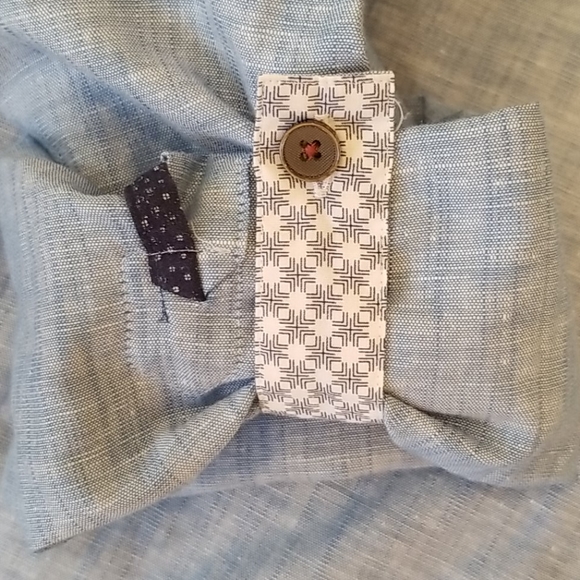 Ted Baker London Men's Roll Tab Sleeve Blue Shirt - Picture 3 of 10